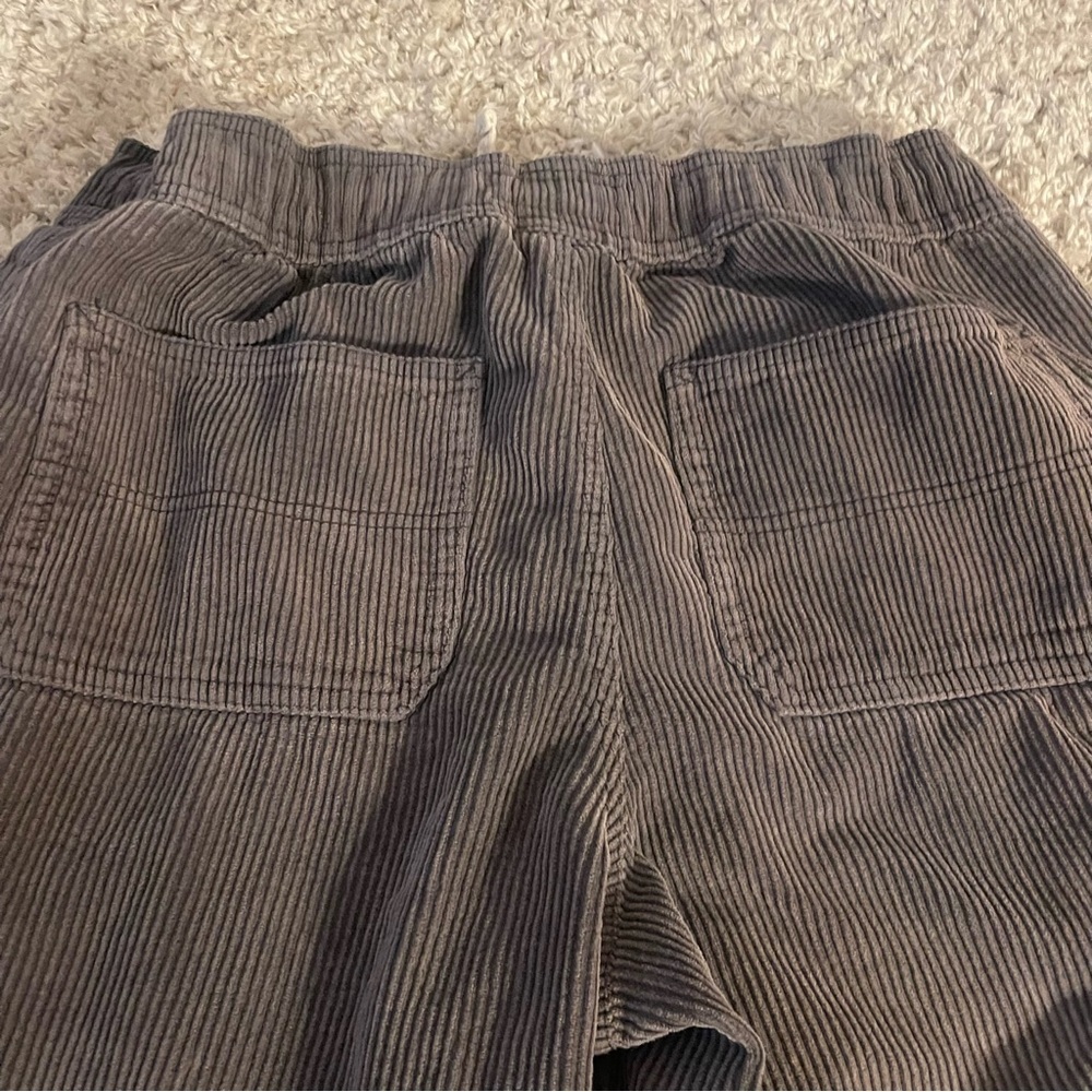 RSQ Corduroy Pants Mens Unisex M Gray Elastic Waist Drawstring Straight Casual - Picture 4 of 10